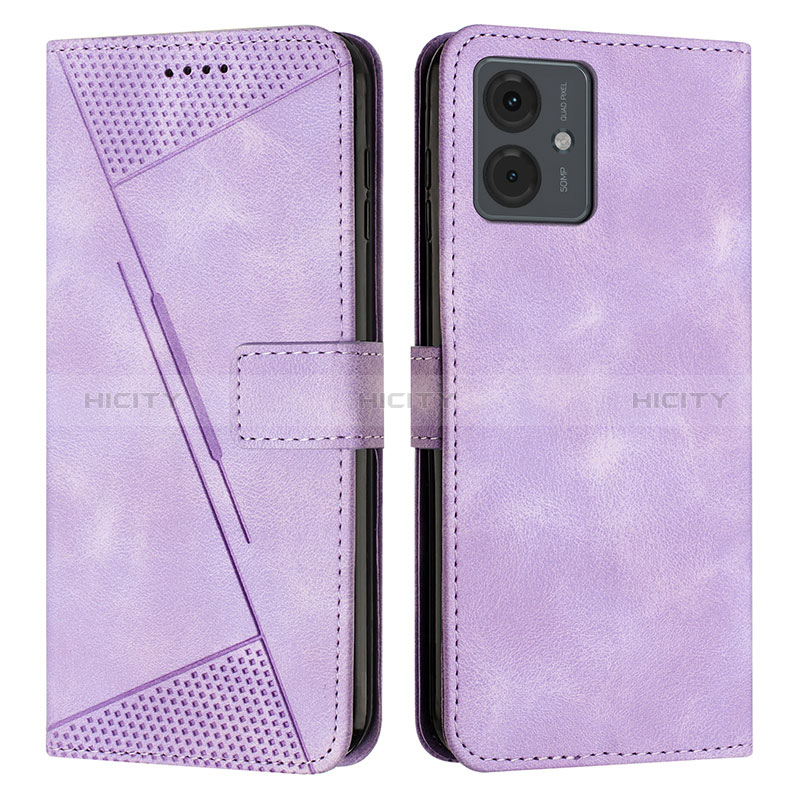 Coque Portefeuille Livre Cuir Etui Clapet Y08X pour Motorola Moto G14 Violet Plus