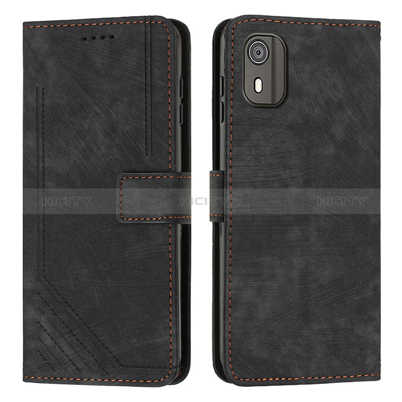 Coque Portefeuille Livre Cuir Etui Clapet Y08X pour Nokia C02 Noir Plus