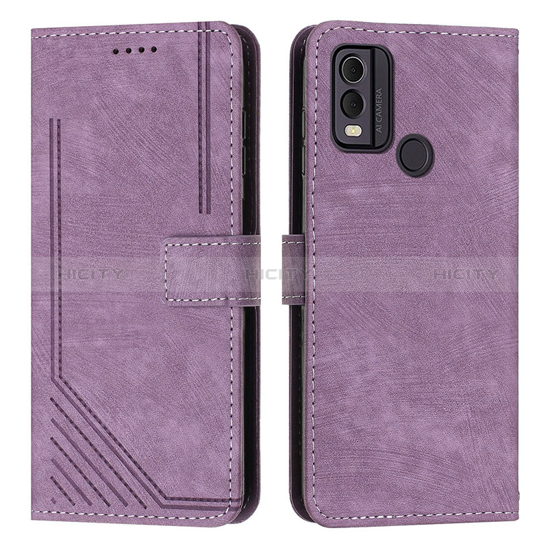 Coque Portefeuille Livre Cuir Etui Clapet Y08X pour Nokia C22 Violet Plus