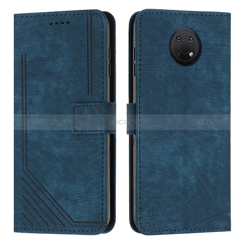 Coque Portefeuille Livre Cuir Etui Clapet Y08X pour Nokia G10 Bleu Plus