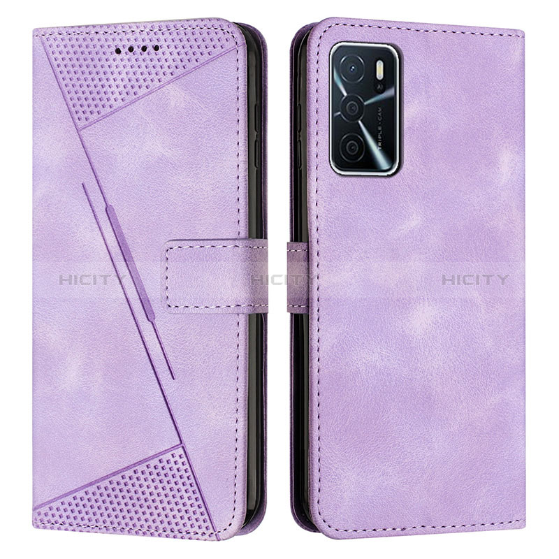 Coque Portefeuille Livre Cuir Etui Clapet Y08X pour Oppo A16 Violet Plus