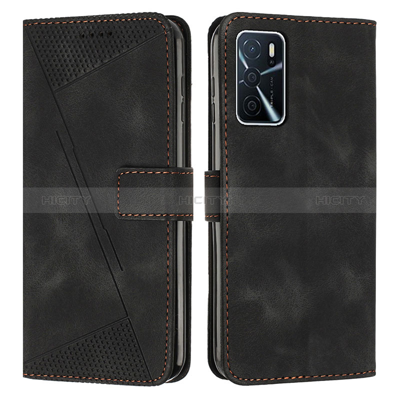 Coque Portefeuille Livre Cuir Etui Clapet Y08X pour Oppo A16s Noir Plus