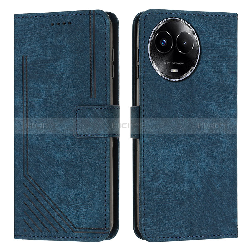 Coque Portefeuille Livre Cuir Etui Clapet Y08X pour Realme 11 5G Bleu Plus