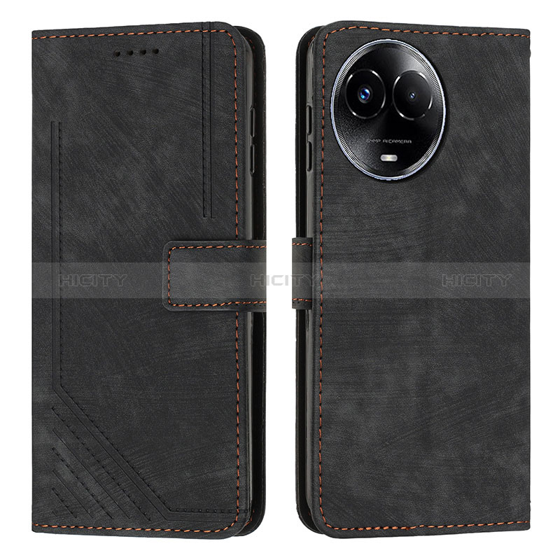 Coque Portefeuille Livre Cuir Etui Clapet Y08X pour Realme V50 5G Noir Plus