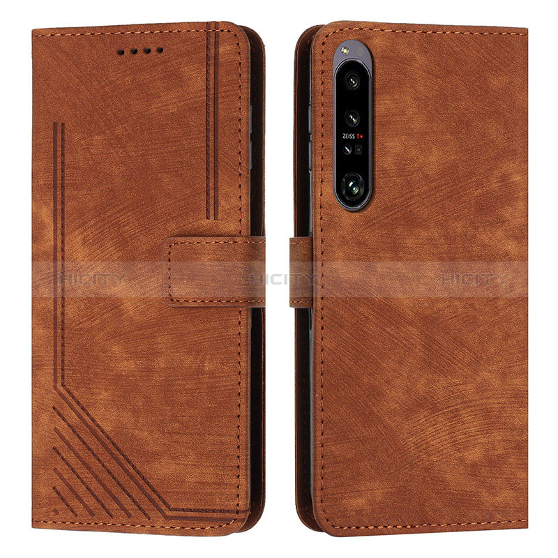 Coque Portefeuille Livre Cuir Etui Clapet Y08X pour Sony Xperia 1 IV Marron Plus