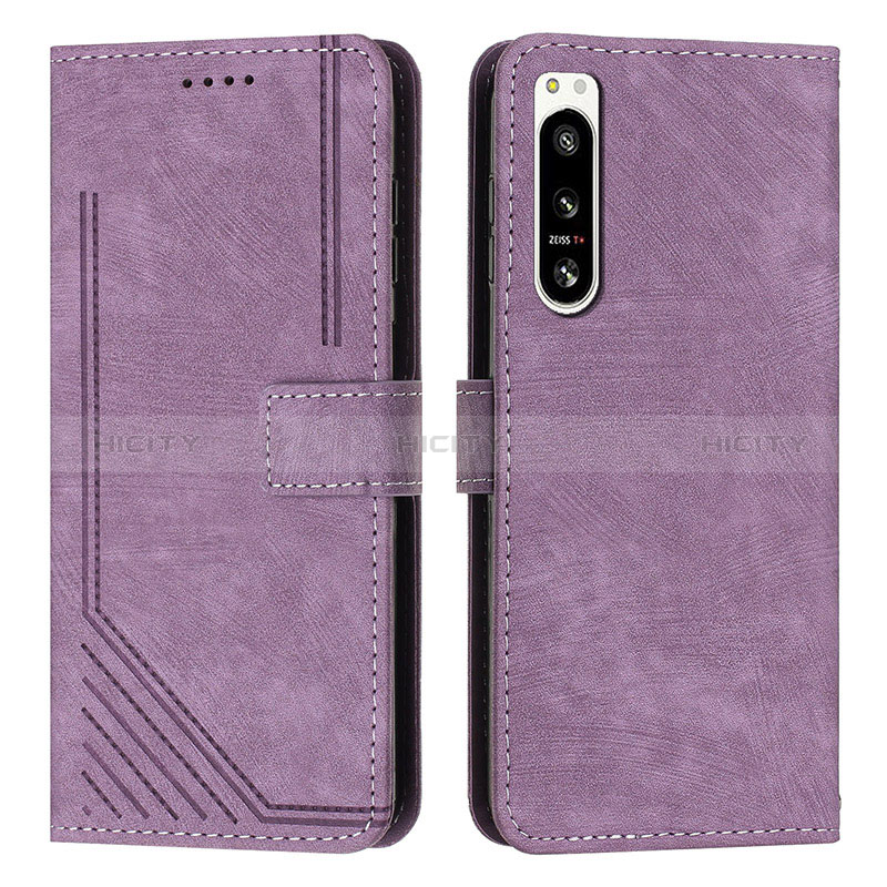 Coque Portefeuille Livre Cuir Etui Clapet Y08X pour Sony Xperia 5 IV Violet Plus