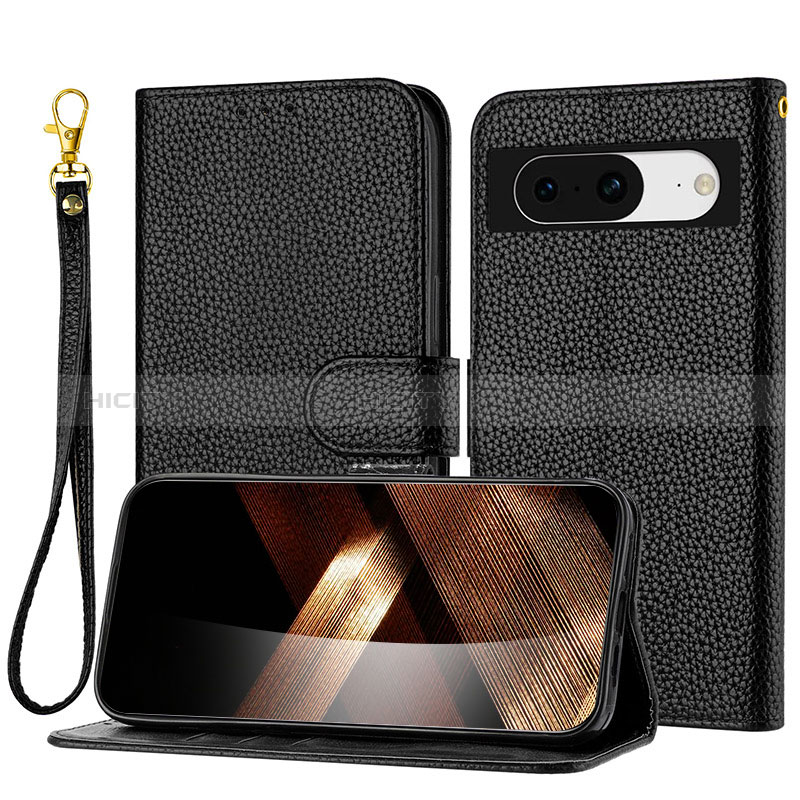 Coque Portefeuille Livre Cuir Etui Clapet Y09X pour Google Pixel 8 5G Noir Plus