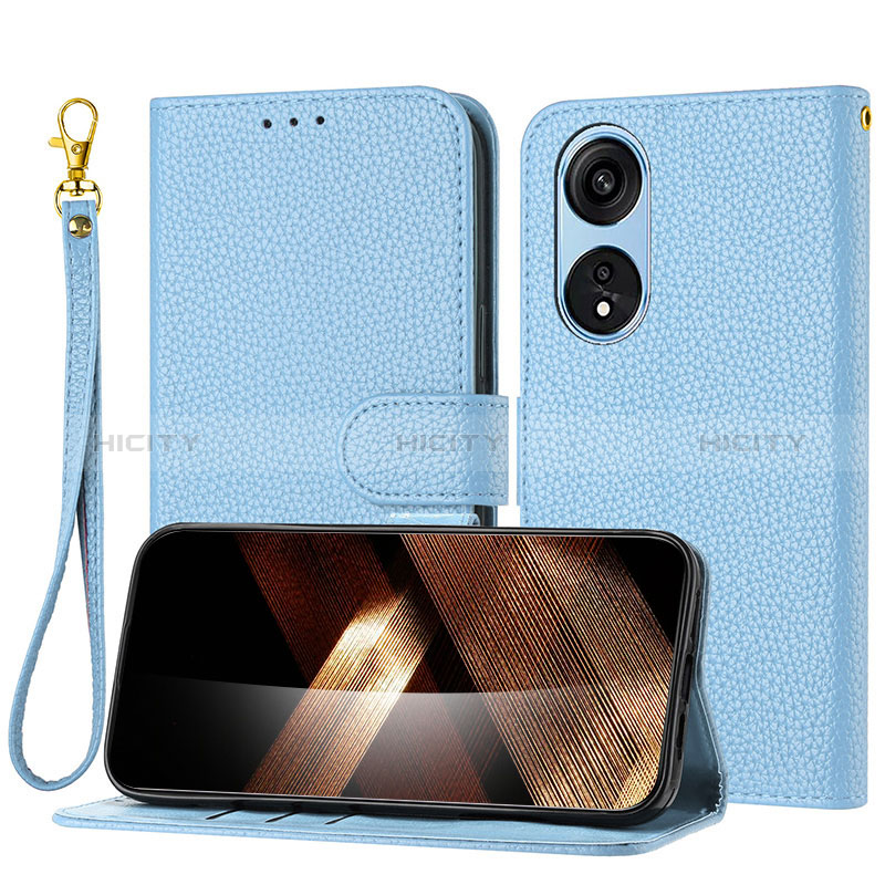 Coque Portefeuille Livre Cuir Etui Clapet Y09X pour Huawei Honor X5 Plus Bleu Plus