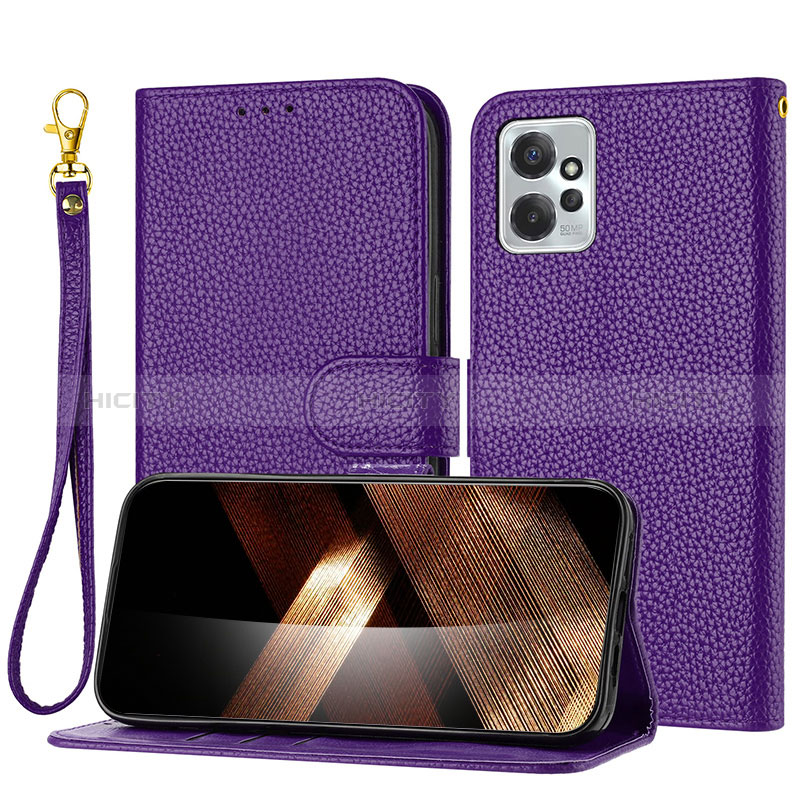 Coque Portefeuille Livre Cuir Etui Clapet Y09X pour Motorola Moto G Power 5G (2023) Violet Plus