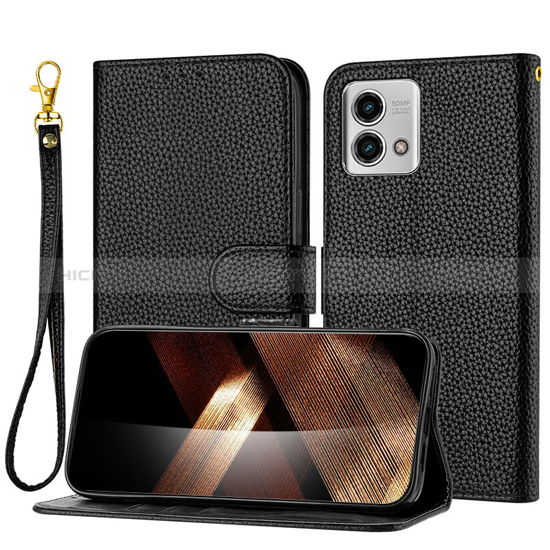 Coque Portefeuille Livre Cuir Etui Clapet Y09X pour Motorola Moto G Stylus (2023) 5G Noir Plus