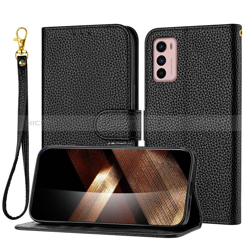 Coque Portefeuille Livre Cuir Etui Clapet Y09X pour Motorola Moto G42 Noir Plus