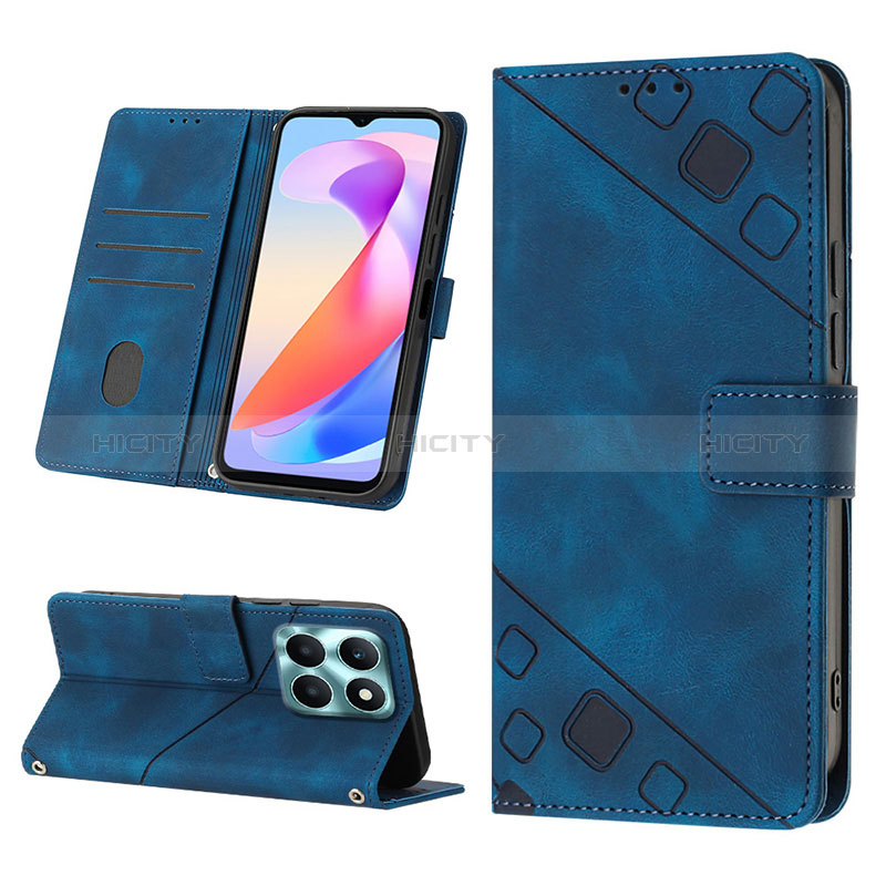 Coque Portefeuille Livre Cuir Etui Clapet YB1 pour Huawei Honor X6a Plus