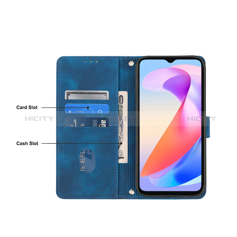 Coque Portefeuille Livre Cuir Etui Clapet YB1 pour Huawei Honor X6a Plus