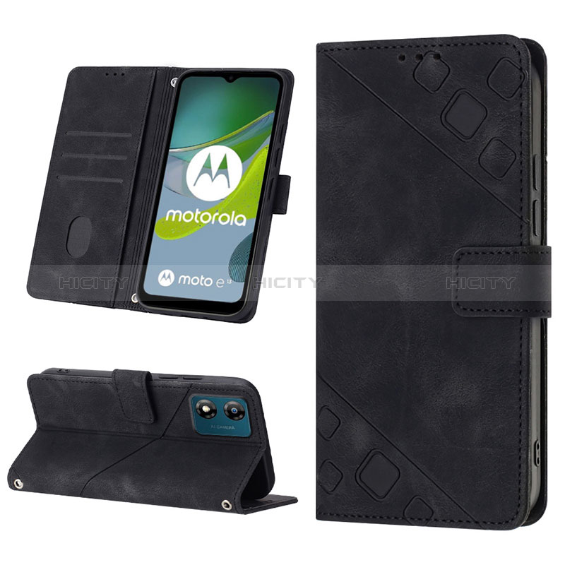 Coque Portefeuille Livre Cuir Etui Clapet YB1 pour Motorola Moto E13 Plus