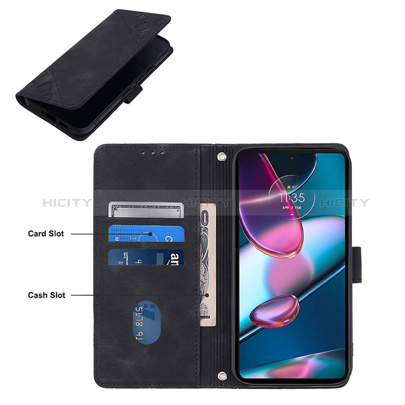 Coque Portefeuille Livre Cuir Etui Clapet YB1 pour Motorola Moto Edge 40 Pro 5G Plus