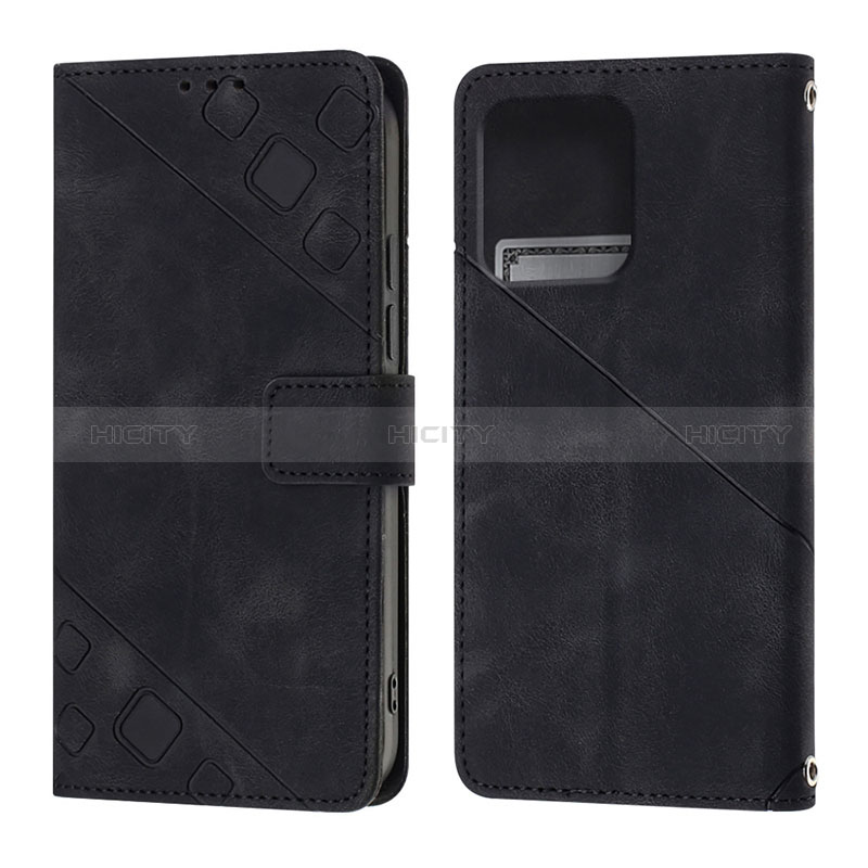 Coque Portefeuille Livre Cuir Etui Clapet YB1 pour Motorola Moto Edge Plus (2023) 5G Noir Plus