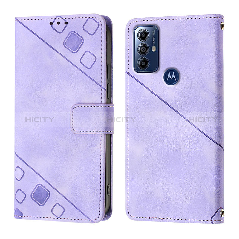 Coque Portefeuille Livre Cuir Etui Clapet YB1 pour Motorola Moto G Play Gen 2 Violet Plus