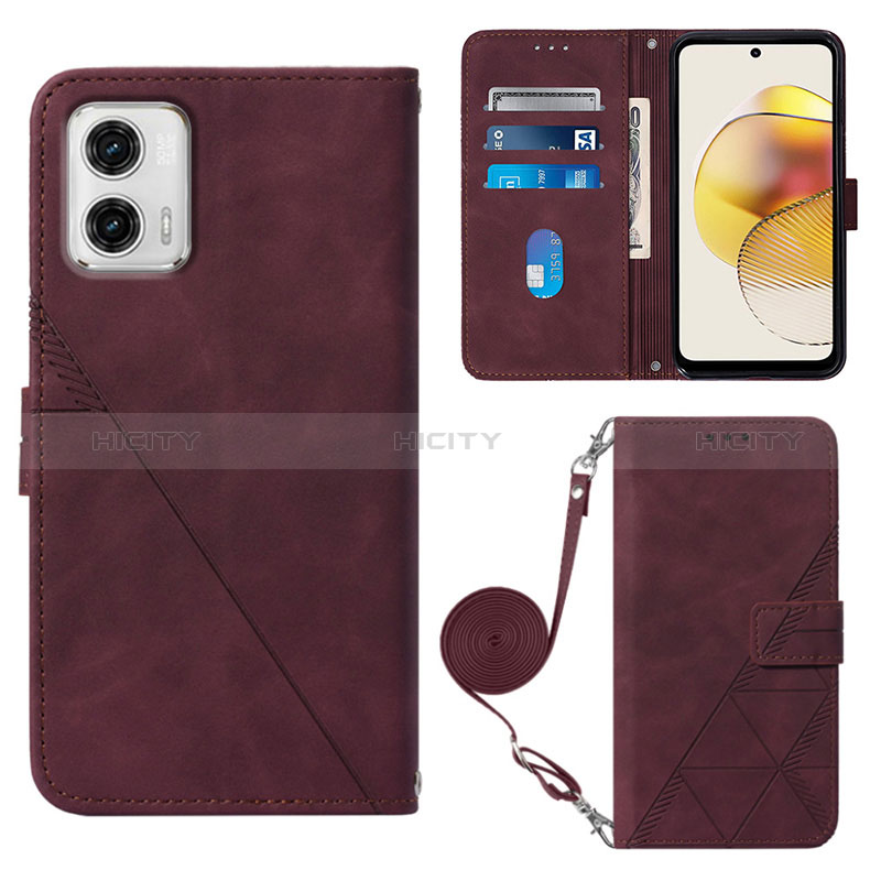 Coque Portefeuille Livre Cuir Etui Clapet YB1 pour Motorola Moto G73 5G Plus