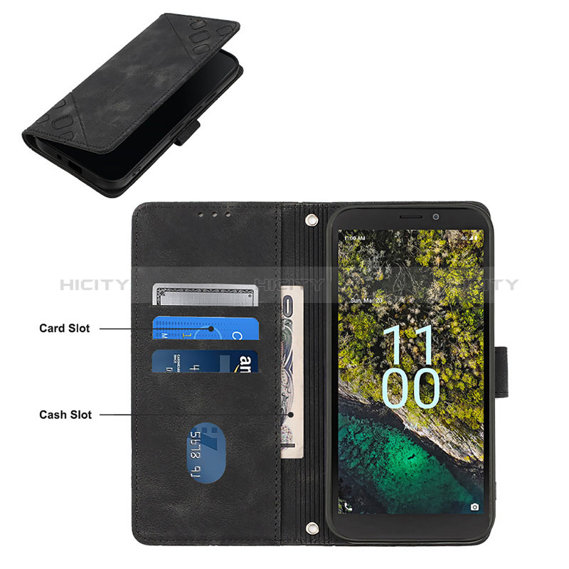 Coque Portefeuille Livre Cuir Etui Clapet YB1 pour Nokia C100 Plus