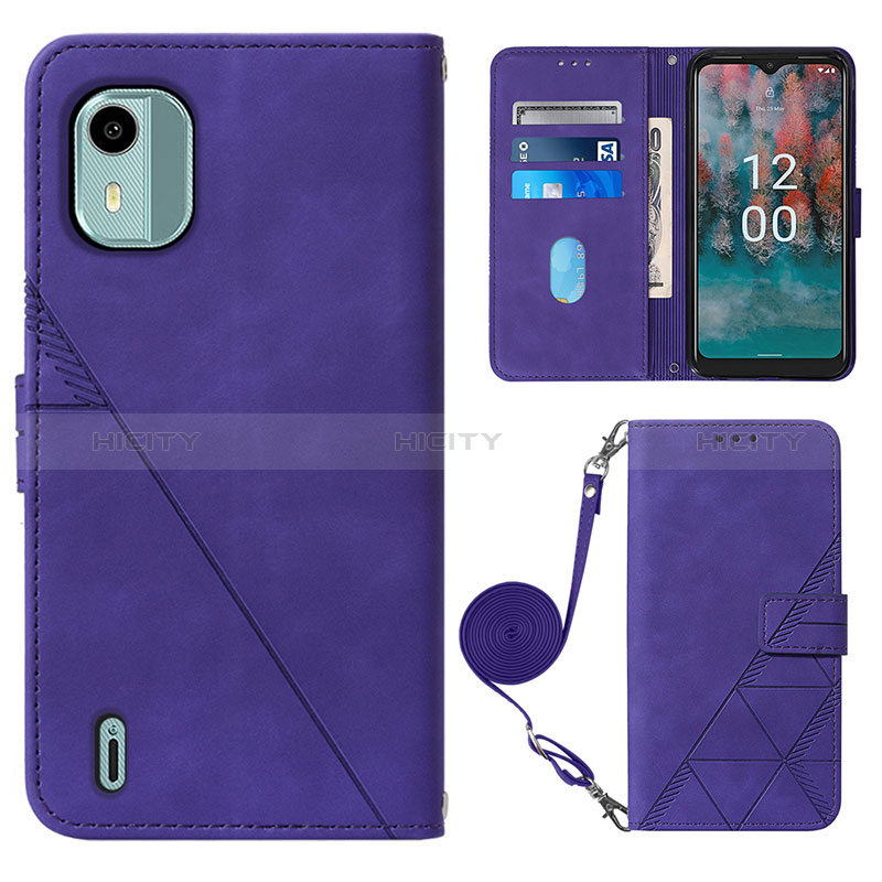 Coque Portefeuille Livre Cuir Etui Clapet YB1 pour Nokia C12 Plus