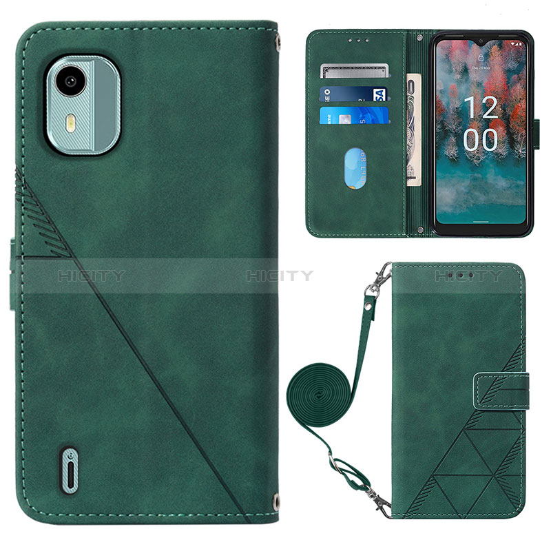 Coque Portefeuille Livre Cuir Etui Clapet YB1 pour Nokia C12 Plus