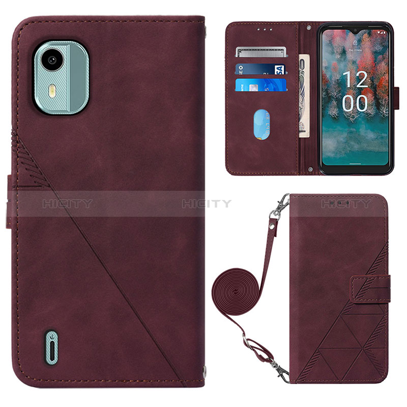 Coque Portefeuille Livre Cuir Etui Clapet YB1 pour Nokia C12 Plus Plus