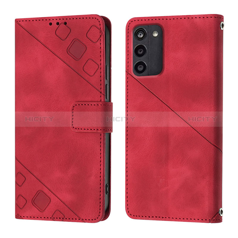 Coque Portefeuille Livre Cuir Etui Clapet YB1 pour Nokia G100 Rouge Plus