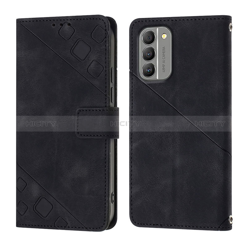 Coque Portefeuille Livre Cuir Etui Clapet YB1 pour Nokia G400 5G Noir Plus