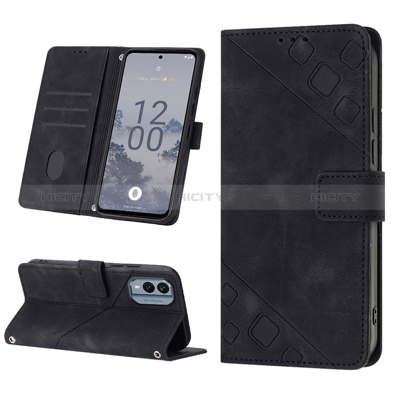 Coque Portefeuille Livre Cuir Etui Clapet YB1 pour Nokia X30 5G Plus