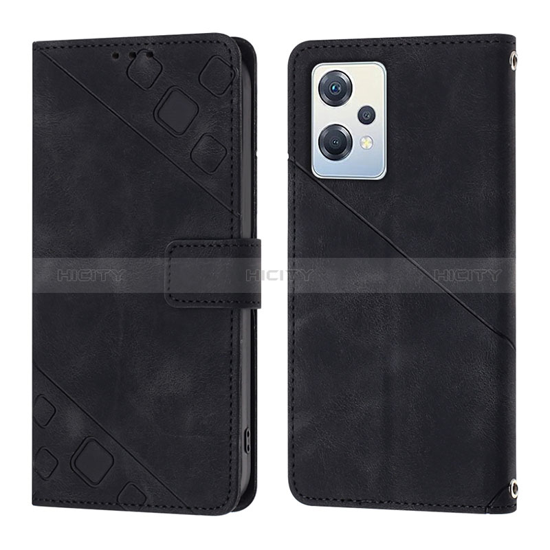 Coque Portefeuille Livre Cuir Etui Clapet YB1 pour Oppo K10X 5G Noir Plus