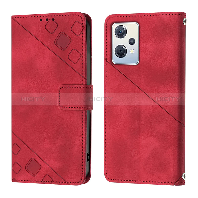 Coque Portefeuille Livre Cuir Etui Clapet YB1 pour Oppo K10X 5G Rouge Plus