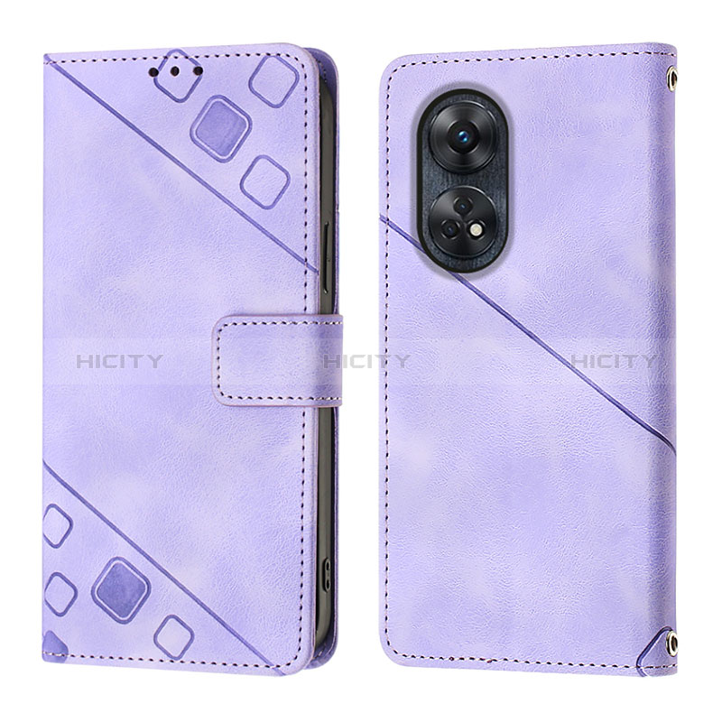 Coque Portefeuille Livre Cuir Etui Clapet YB1 pour Oppo Reno8 T 4G Plus