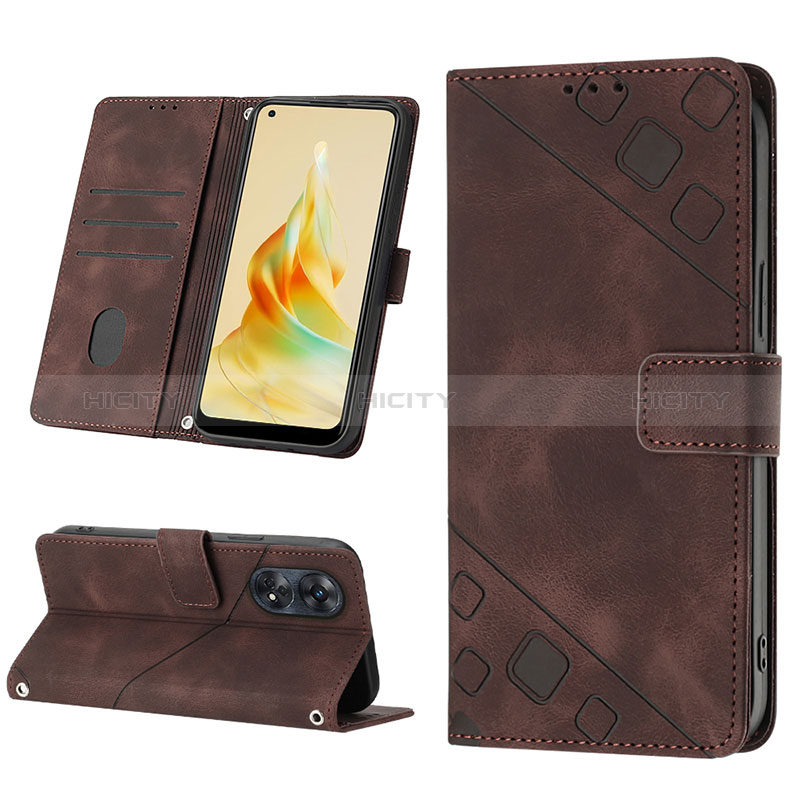 Coque Portefeuille Livre Cuir Etui Clapet YB1 pour Oppo Reno8 T 4G Plus