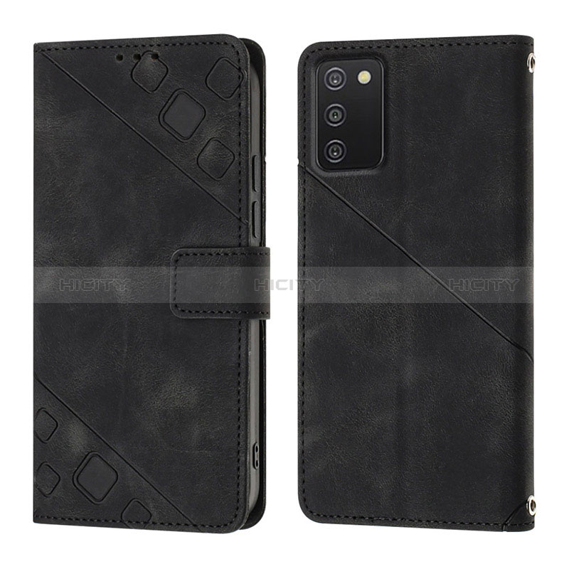 Coque Portefeuille Livre Cuir Etui Clapet YB1 pour Samsung Galaxy A02s Noir Plus