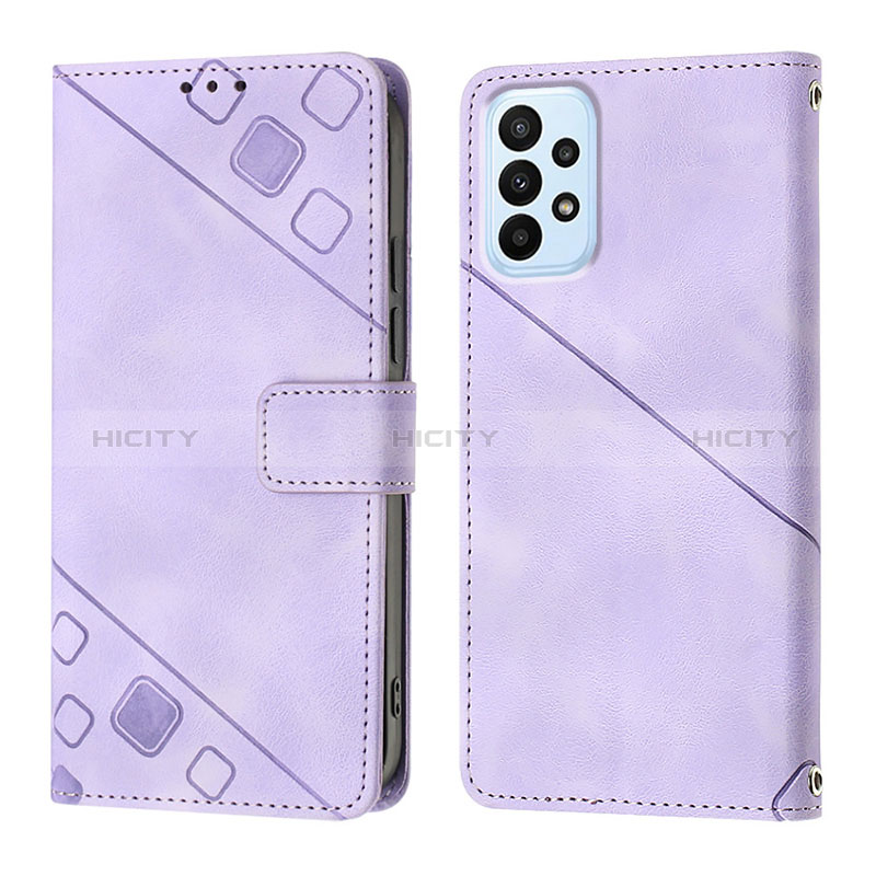 Coque Portefeuille Livre Cuir Etui Clapet YB1 pour Samsung Galaxy A72 5G Violet Plus