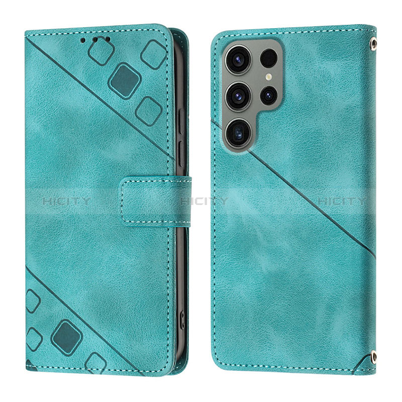 Coque Portefeuille Livre Cuir Etui Clapet YB1 pour Samsung Galaxy S24 Ultra 5G Plus