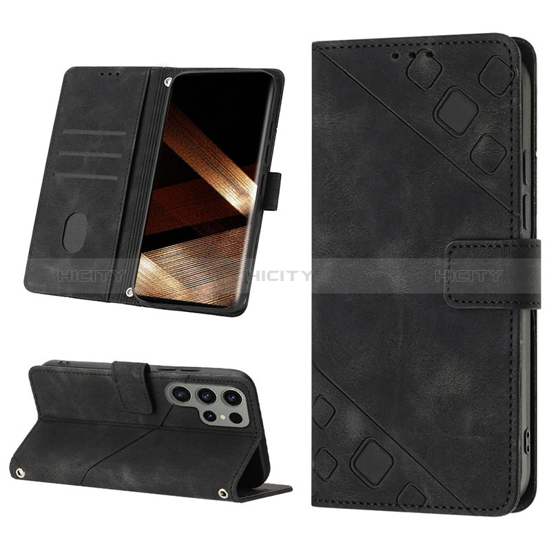 Coque Portefeuille Livre Cuir Etui Clapet YB1 pour Samsung Galaxy S24 Ultra 5G Plus