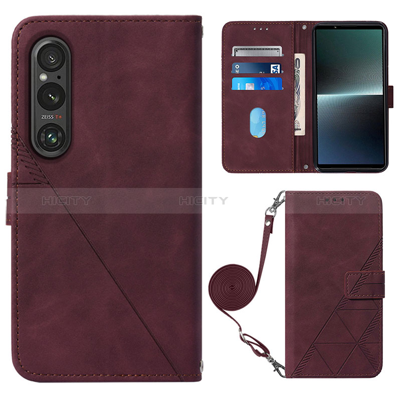 Coque Portefeuille Livre Cuir Etui Clapet YB1 pour Sony Xperia 1 V Plus