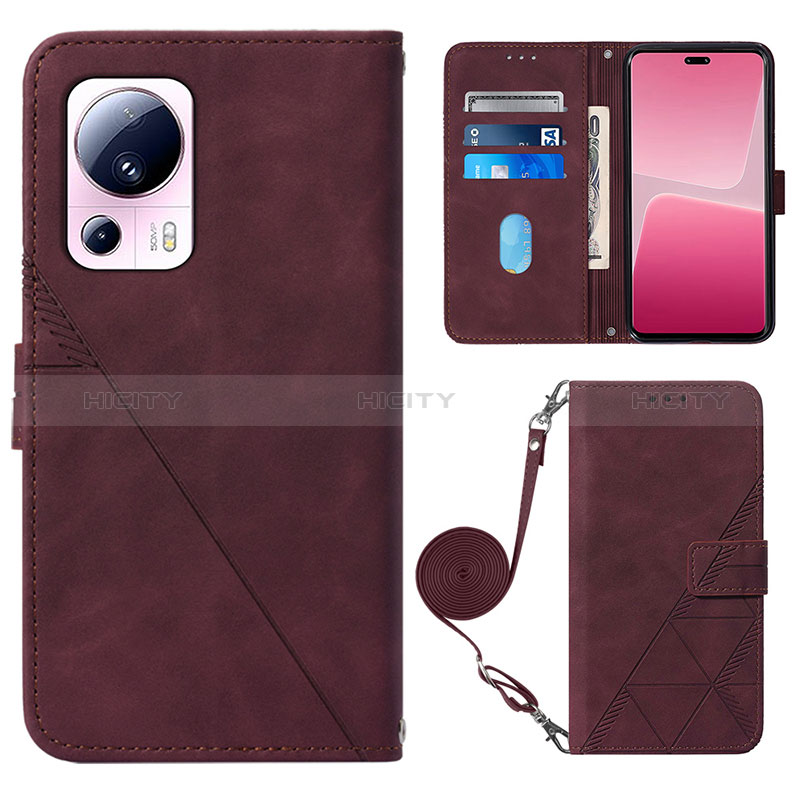 Coque Portefeuille Livre Cuir Etui Clapet YB1 pour Xiaomi Civi 2 5G Rouge Plus