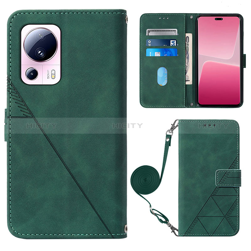 Coque Portefeuille Livre Cuir Etui Clapet YB1 pour Xiaomi Civi 2 5G Vert Plus