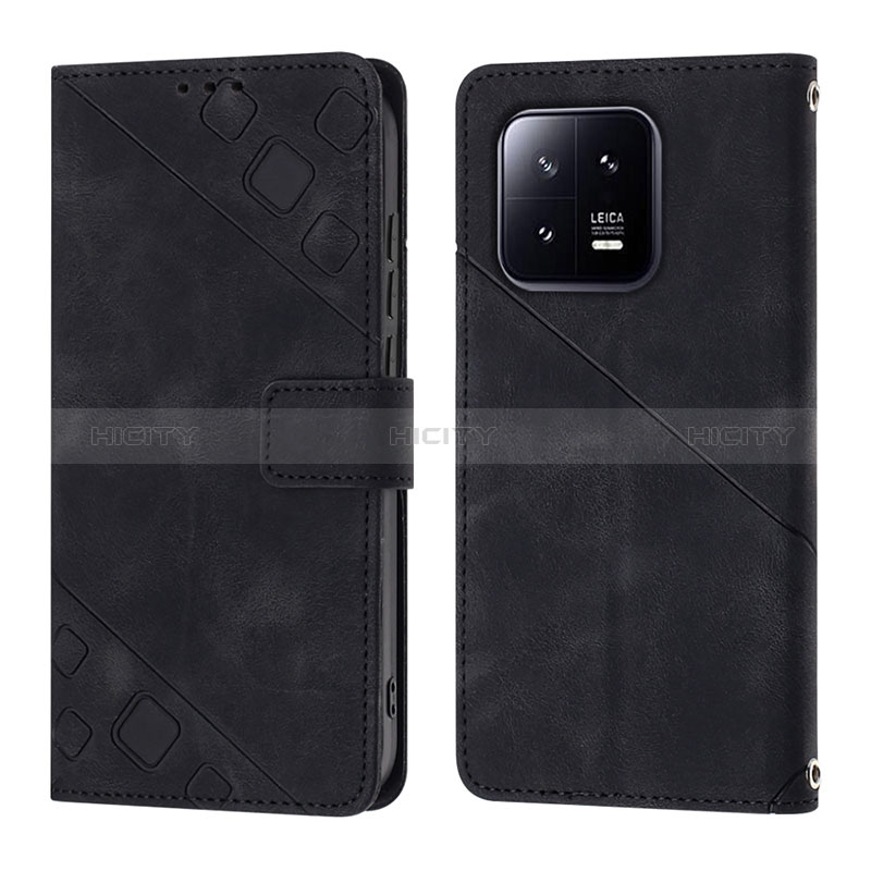 Coque Portefeuille Livre Cuir Etui Clapet YB1 pour Xiaomi Mi 13 5G Noir Plus