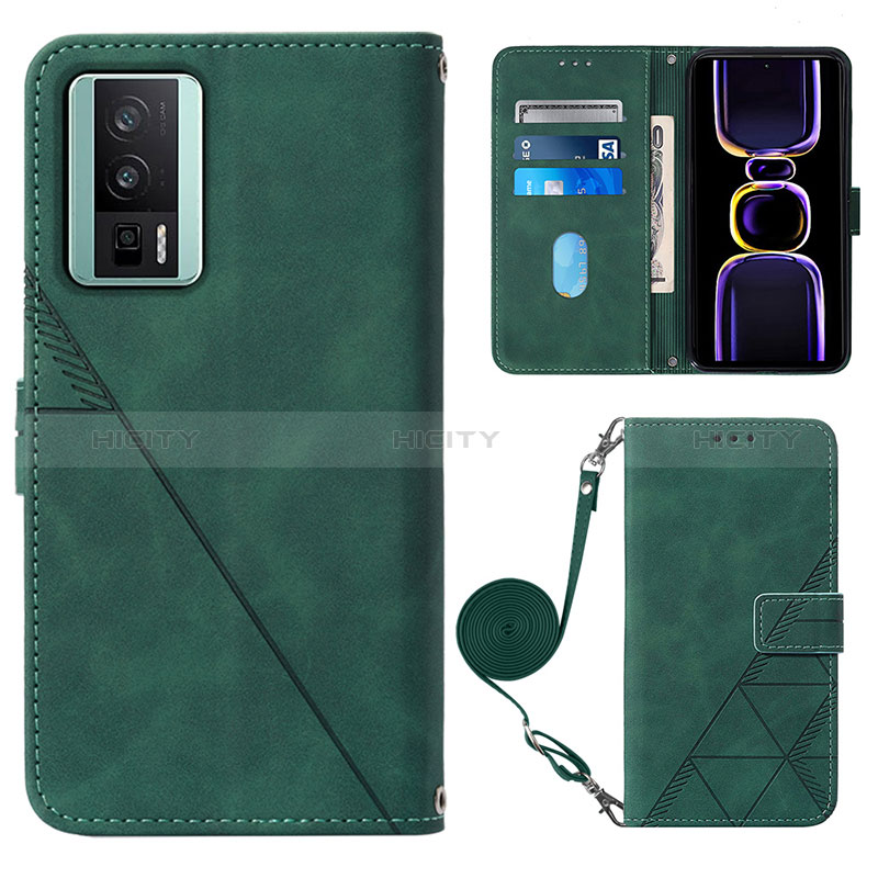 Coque Portefeuille Livre Cuir Etui Clapet YB1 pour Xiaomi Poco F5 Pro 5G Plus