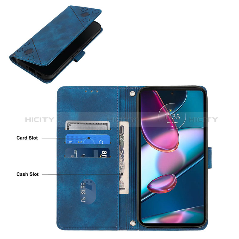 Coque Portefeuille Livre Cuir Etui Clapet YB2 pour Motorola Moto Edge 40 Pro 5G Plus