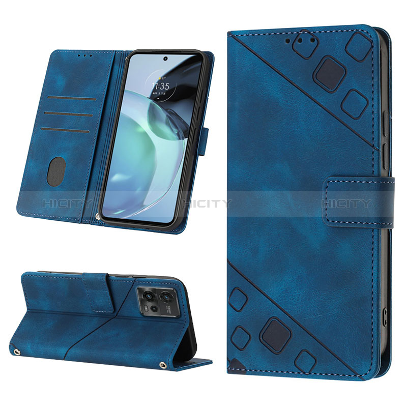 Coque Portefeuille Livre Cuir Etui Clapet YB2 pour Motorola Moto G72 Plus