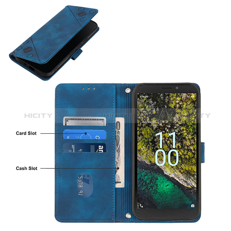 Coque Portefeuille Livre Cuir Etui Clapet YB2 pour Nokia C100 Plus