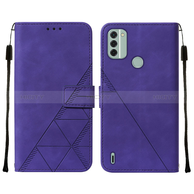 Coque Portefeuille Livre Cuir Etui Clapet YB2 pour Nokia C31 Violet Plus