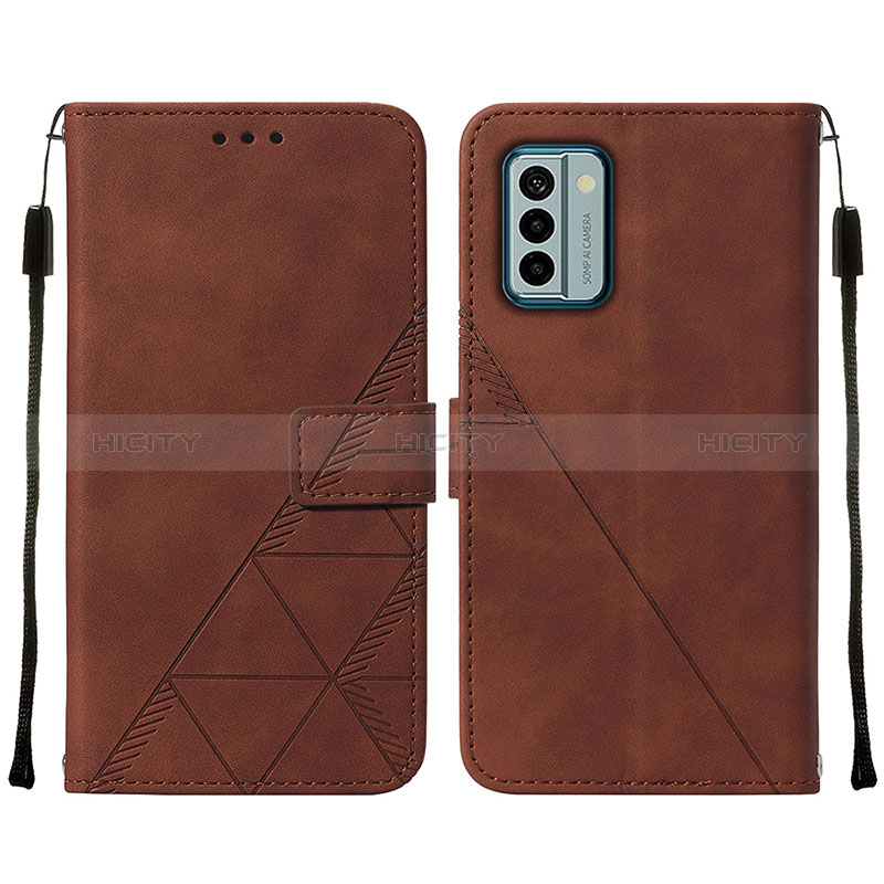 Coque Portefeuille Livre Cuir Etui Clapet YB2 pour Nokia G22 Marron Plus