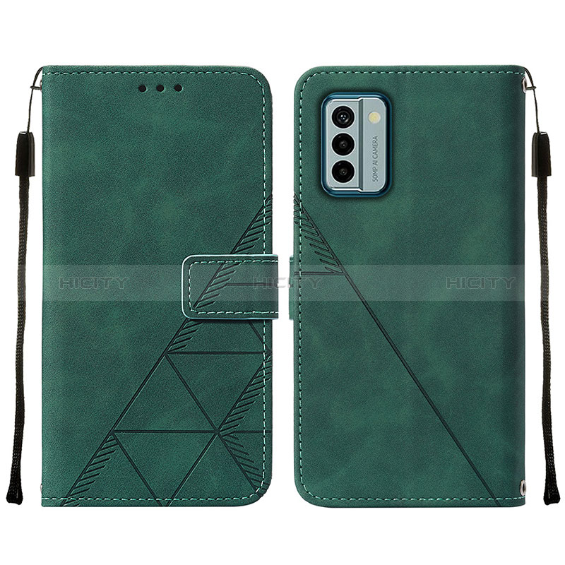 Coque Portefeuille Livre Cuir Etui Clapet YB2 pour Nokia G22 Vert Plus