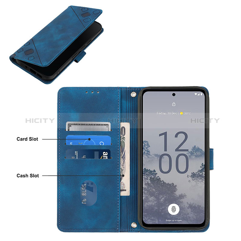 Coque Portefeuille Livre Cuir Etui Clapet YB2 pour Nokia X30 5G Plus