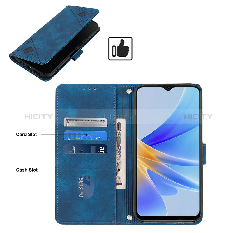 Coque Portefeuille Livre Cuir Etui Clapet YB2 pour Oppo A17 Plus